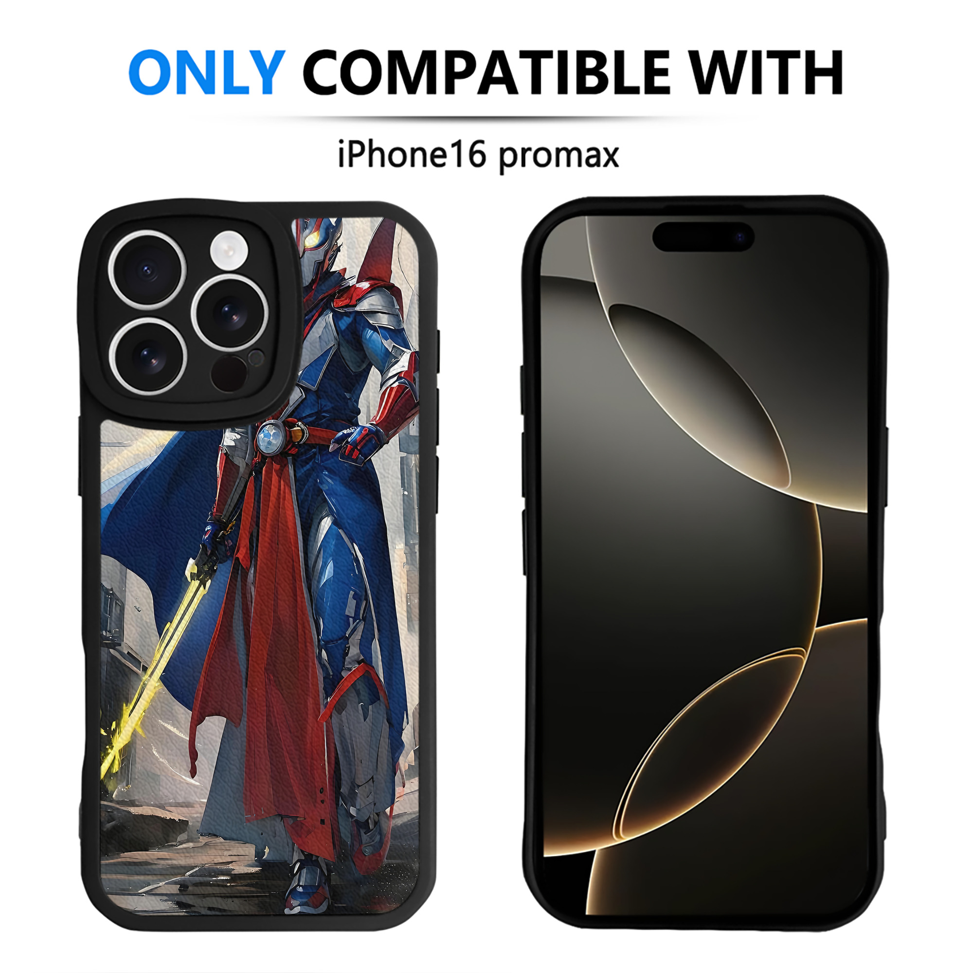 （画像用） ウルトラマン Ultraman 【iPhone 16シリーズ対応】シリコンスマホケース（レザー調） 材質：シリコン